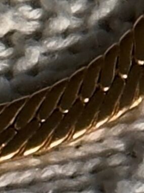 Unisex Vintage Givenchy 18K Gold Plated Herringbone 18” Necklace 45.4 Grams